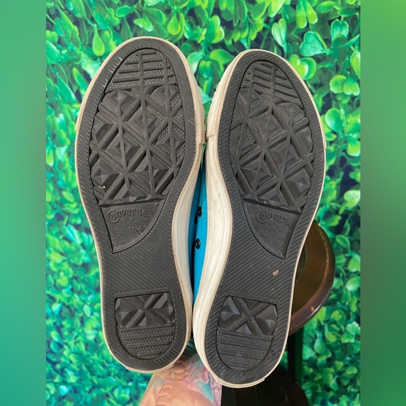 Vibrant Dark Aqua Converse Low Top Sneakers, Mens 5 Womens 7 - Picture 8 of 8
